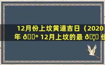 12月份上坟黄道吉日（2020年 🐺 12月上坟的最 🦈 佳时间）